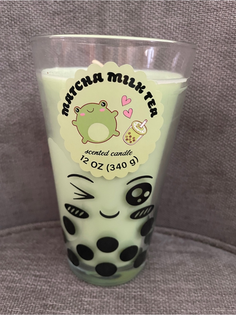 NEW Matcha Milk Tea Scented Candle - 12 oz. Light Green 6” H